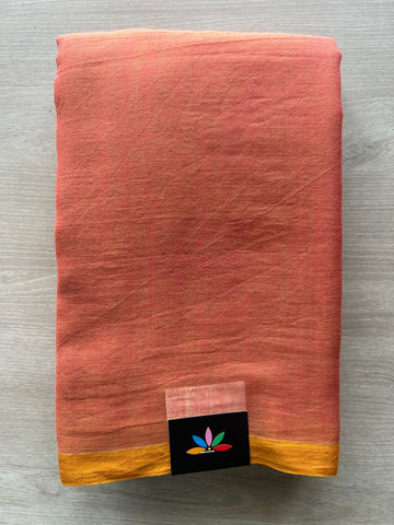 Plain Feather Light Mul Cotton Saree (Without blouse) - 33043