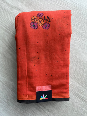 Floral Printed Light Weight Mul Cotton Saree (Without Blouse) - 36699-36700