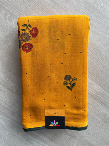 Floral Printed Light Weight Mul Cotton Saree (Without Blouse) - 36701-36702