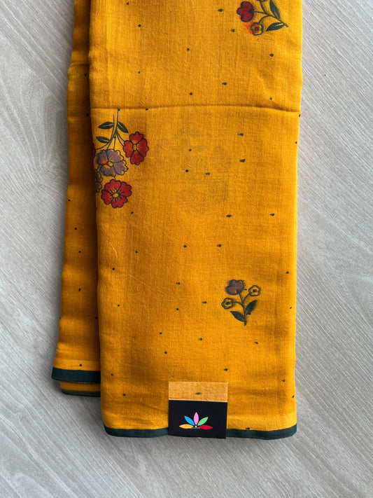 Floral Printed Light Weight Mul Cotton Saree (Without Blouse) - 36701-36702