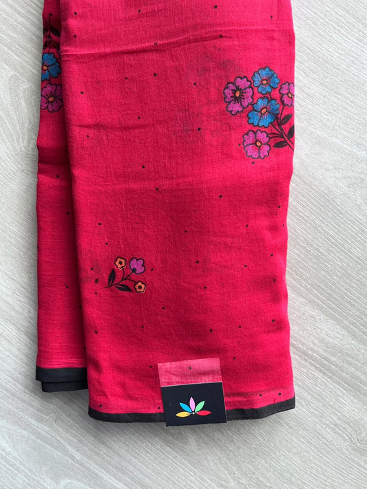 Floral Printed Light Weight Mul Cotton Saree (Without Blouse) - 36705-36706