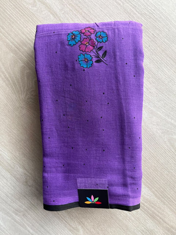 Floral Printed Light Weight Mul Cotton Saree (Without Blouse) - 36707-36708