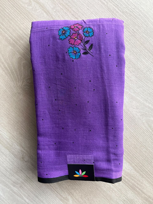 Floral Printed Light Weight Mul Cotton Saree (Without Blouse) - 36707-36708