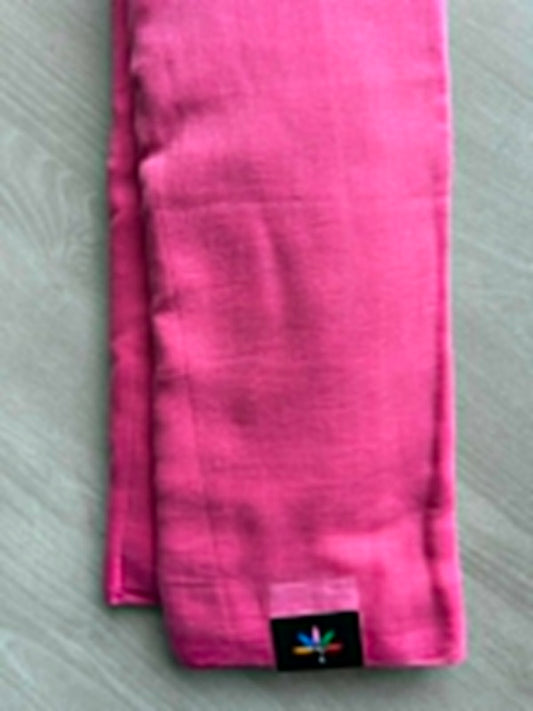 Hot Pink Plain Feather Light Mul Cotton Saree (Without blouse) - 32963-32964