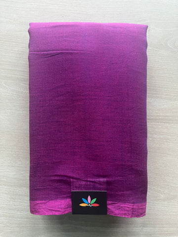 Plain Feather Light Mul Cotton Saree (Without blouse) -33033-33034