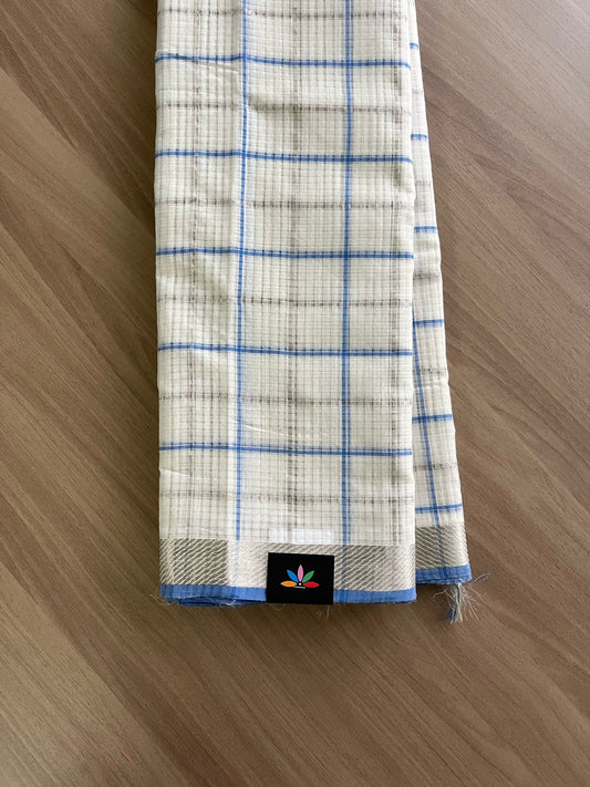 Checked Missing checks Handloom Mangalagiri Cotton Saree -22092