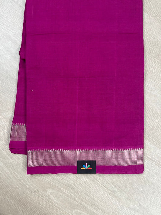 Fandango Handwoven Fine Zari Nizam Border Mangalagiri Cotton Saree-23438