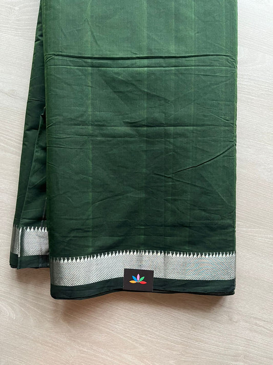 Handwoven Fine Zari Nizam Border Mangalagiri Cotton Saree-23446