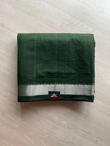 Handwoven Fine Zari Nizam Border Mangalagiri Cotton Saree-23446