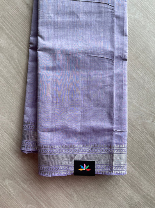 Handwoven Fine Zari Nizam Border Mangalagiri Cotton Saree-23833
