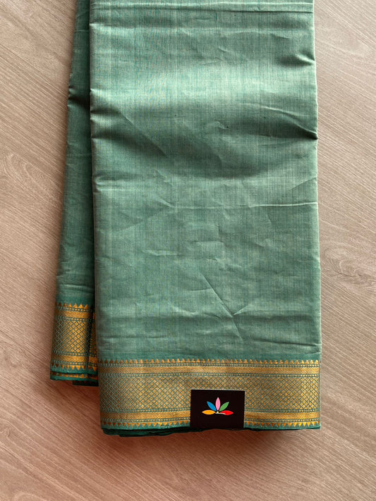 Handwoven Fine Zari Nizam Border Mangalagiri Cotton Saree-23840