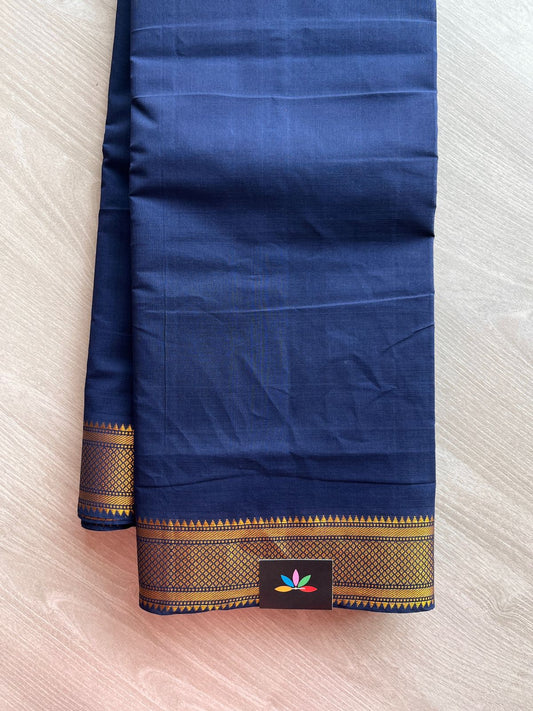 Handwoven Fine Zari Nizam Border Mangalagiri Cotton Saree-23841