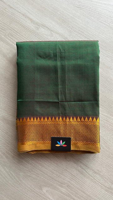 Contrast Border Striped Mangalagiri Silk Cotton Saree - 24985