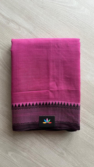 Contrast Border Striped Mangalagiri Silk Cotton Saree - 24986