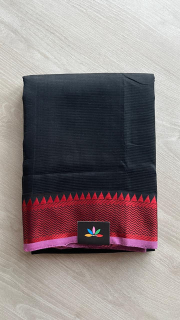 Contrast Border Striped Mangalagiri Silk Cotton Saree - 24987