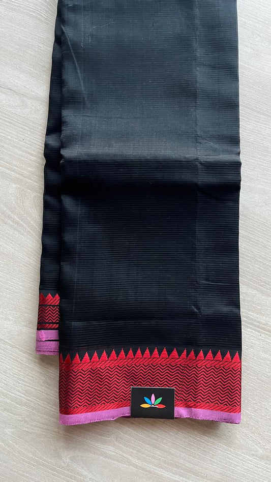 Contrast Border Striped Mangalagiri Silk Cotton Saree - 24987