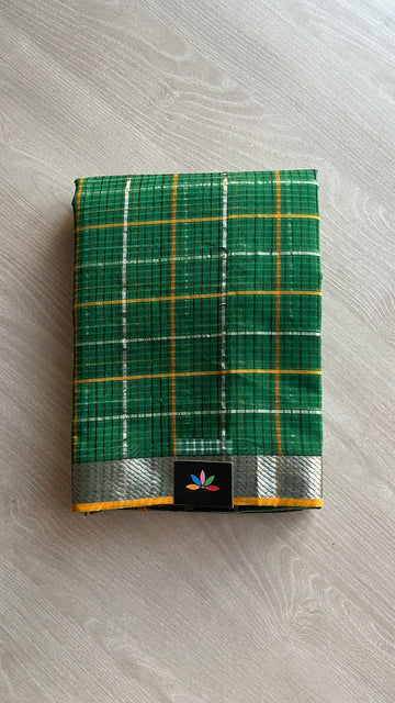 Checked Missing checks Handloom Mangalagiri Cotton Saree -24992