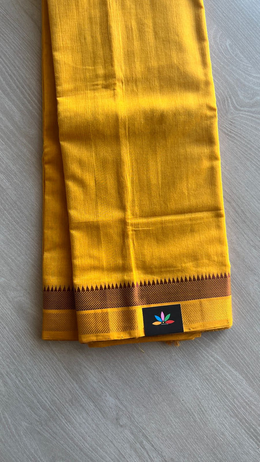 Small Temple Border Mangalagiri Cotton Saree-25018