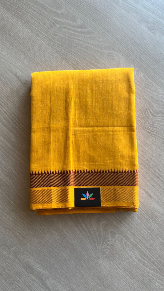 Small Temple Border Mangalagiri Cotton Saree-25018