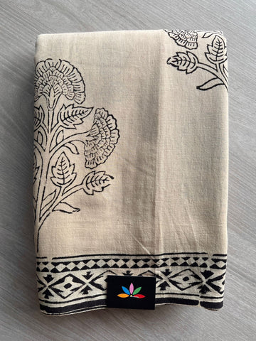 Handblock Printed Mul Cotton Saree-27208-27210