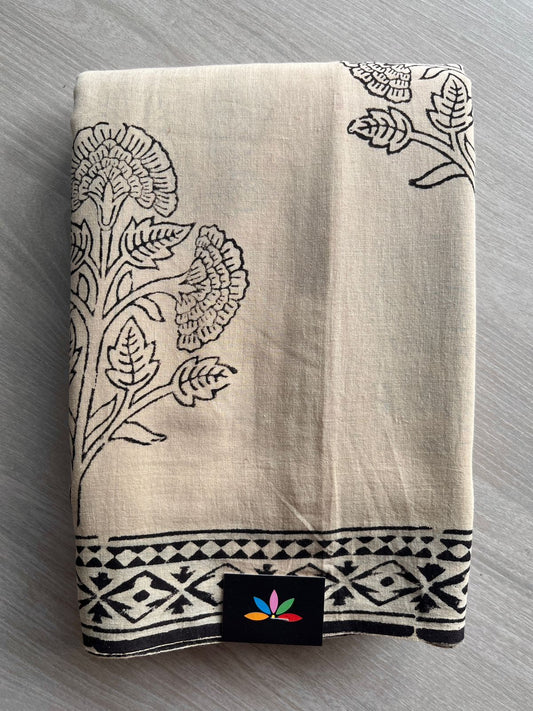 Handblock Printed Mul Cotton Saree-27208-27210