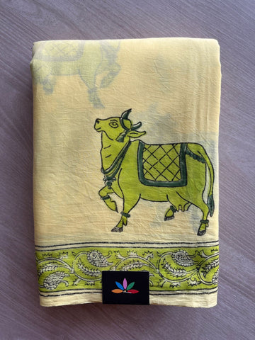 Handblock Printed Mul Cotton Saree-27234