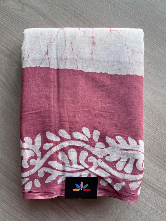 Handblock Printed Mul Cotton Saree-27240