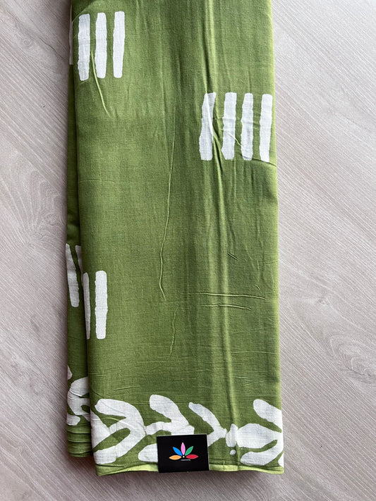 Handblock Printed Mul Cotton Saree-27243