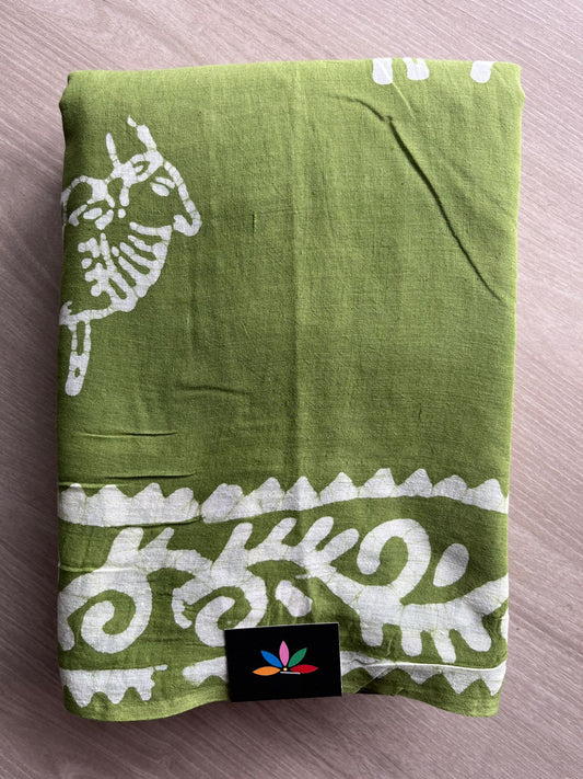 Handblock Printed Mul Cotton Saree-27244