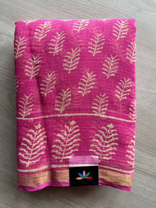 Handblock Printed Kota Doria Saree -27262
