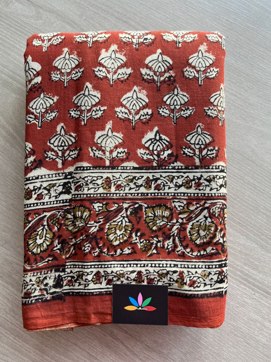 Handblock Printed Mul Cotton Saree - 30353
