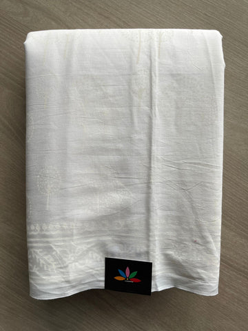 Handblock Printed Mul Cotton Saree - 32382