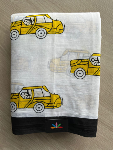 Quirky Printed Mul Cotton Saree - 32400_32401_32402_32403_32404