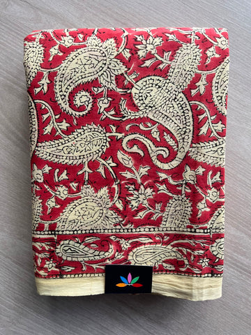 Handblock Printed Mul Cotton Saree - 34426-34428