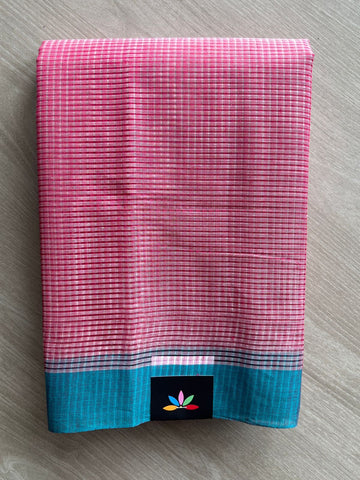 Missing Checks Mangalagiri Cotton Saree - 35440