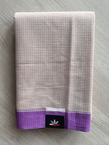 Missing Checks Mangalagiri Cotton Saree - 35442