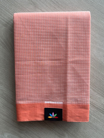 Missing Checks Mangalagiri Cotton Saree - 35444