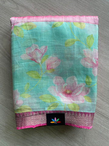 Digital Printed Mangalagiri Silk Cotton Saree - 35411