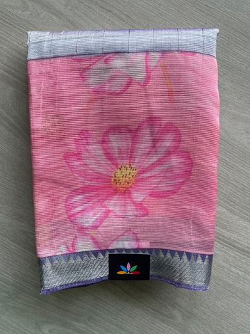 Digital Printed Mangalagiri Silk Cotton Saree - 35412