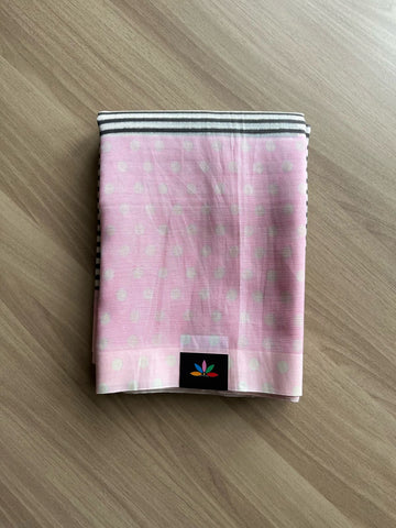 Contrast Border Striped Mangalagiri Silk Cotton Saree-21951