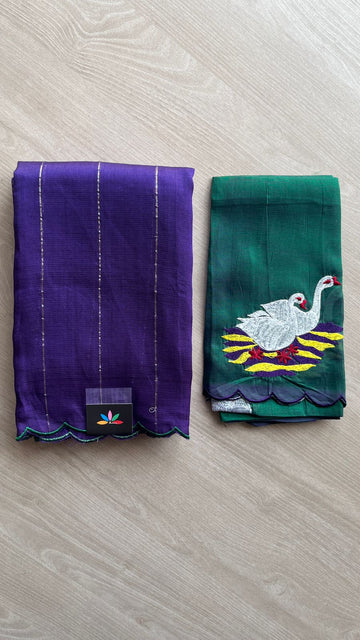 Scallop Border Mangalagiri Silk Cotton Saree-26198