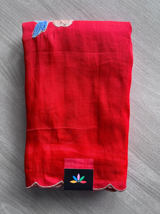 Sequin Work Mangalagiri Silk Cotton Saree -27026