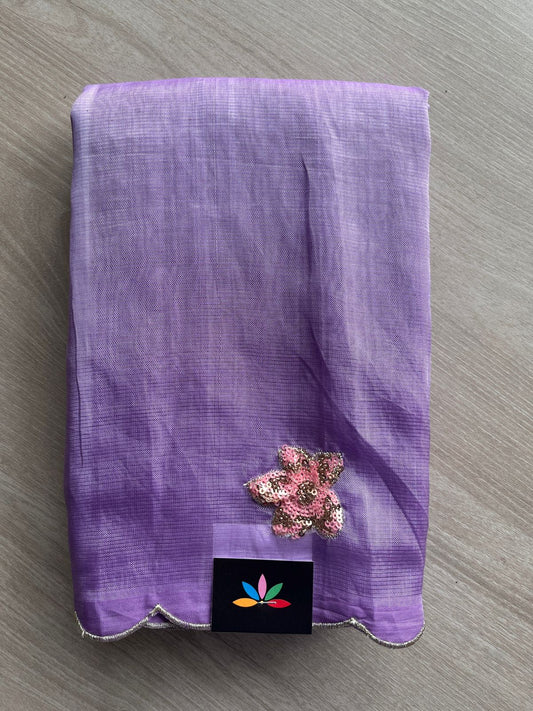 Sequin Work Mangalagiri Silk Cotton Saree -27028