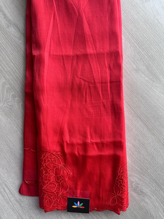 Self-Embroidery Mangalagiri Silk Cotton Saree -27033