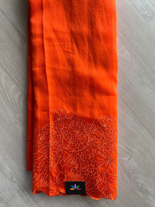 Self-Embroidery Mangalagiri Silk Cotton Saree -27035