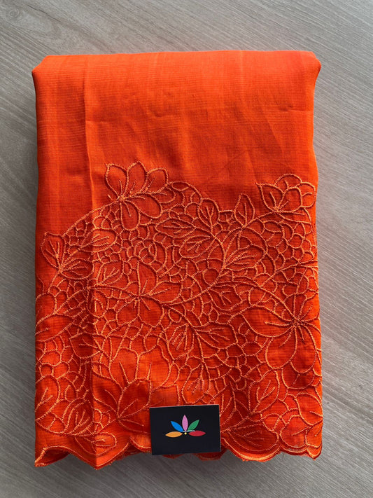 Self-Embroidery Mangalagiri Silk Cotton Saree -27035