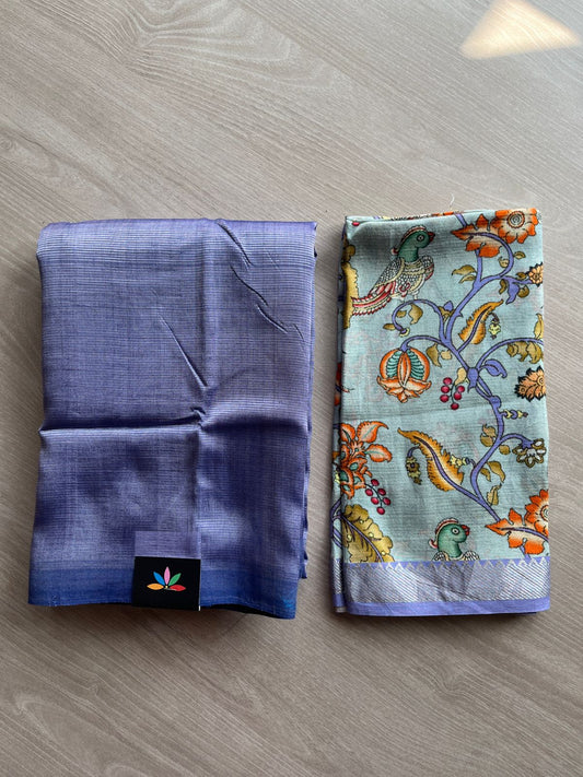 Handloom Mangalagiri Silk Cotton Saree with Digital Printed Blouse Fabric -27057