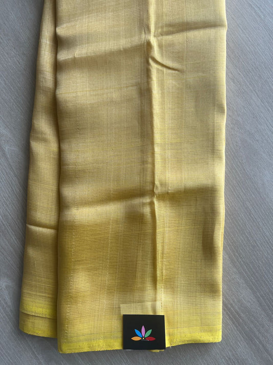 Gold Shade Handloom Mangalagiri Silk Cotton Saree With Digital Printed Blouse Fabric - 35470