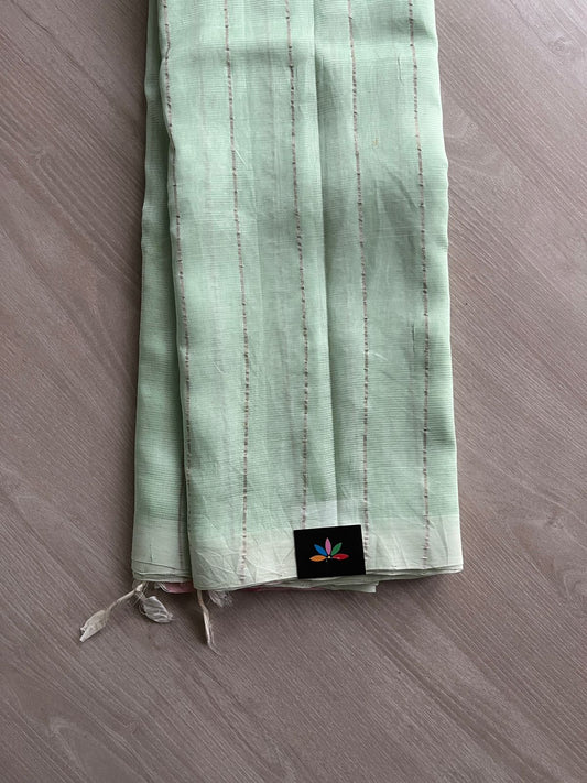 Mangalagiri Silk Cotton Saree with Digital Printed Pallu and Blouse-23472