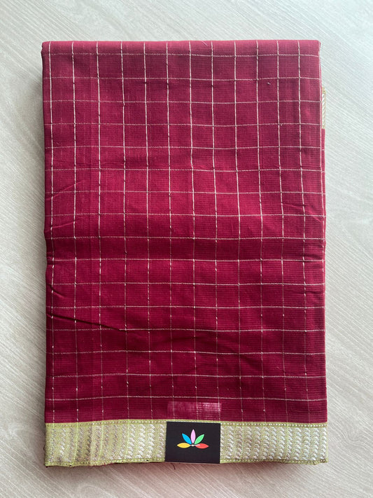 Zari Border Mangalagiri Cotton Saree-28758